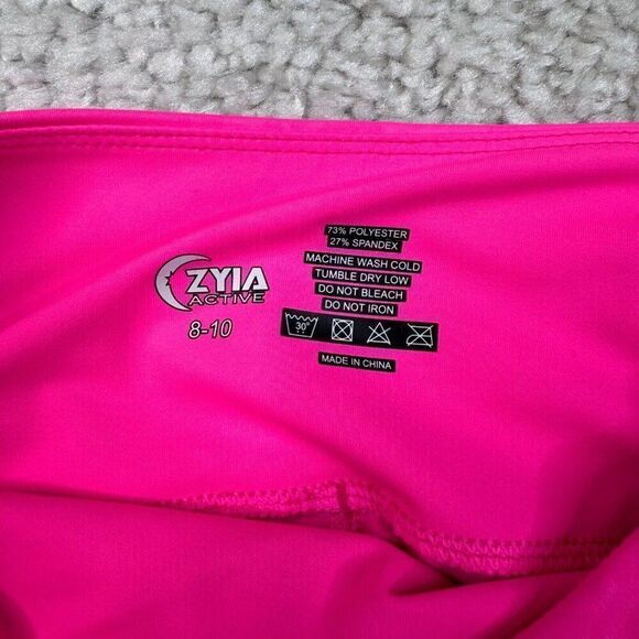 Zyia Hot Pink Leopard Light N Tight Hi Rise 7/8 Legging - Picture 5 of 11